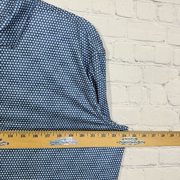 Johnny-O Golf Polo Shirt Mens Large Blue Performance Preppy Style Casual Top - Picture 8 of 10